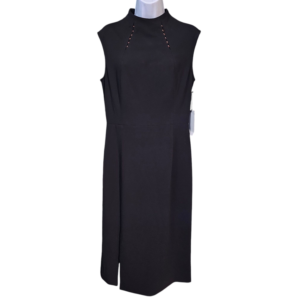 Ivanka Trump Dress Women’s 10 Black Sleeveless High Neck Sheath Business Dress